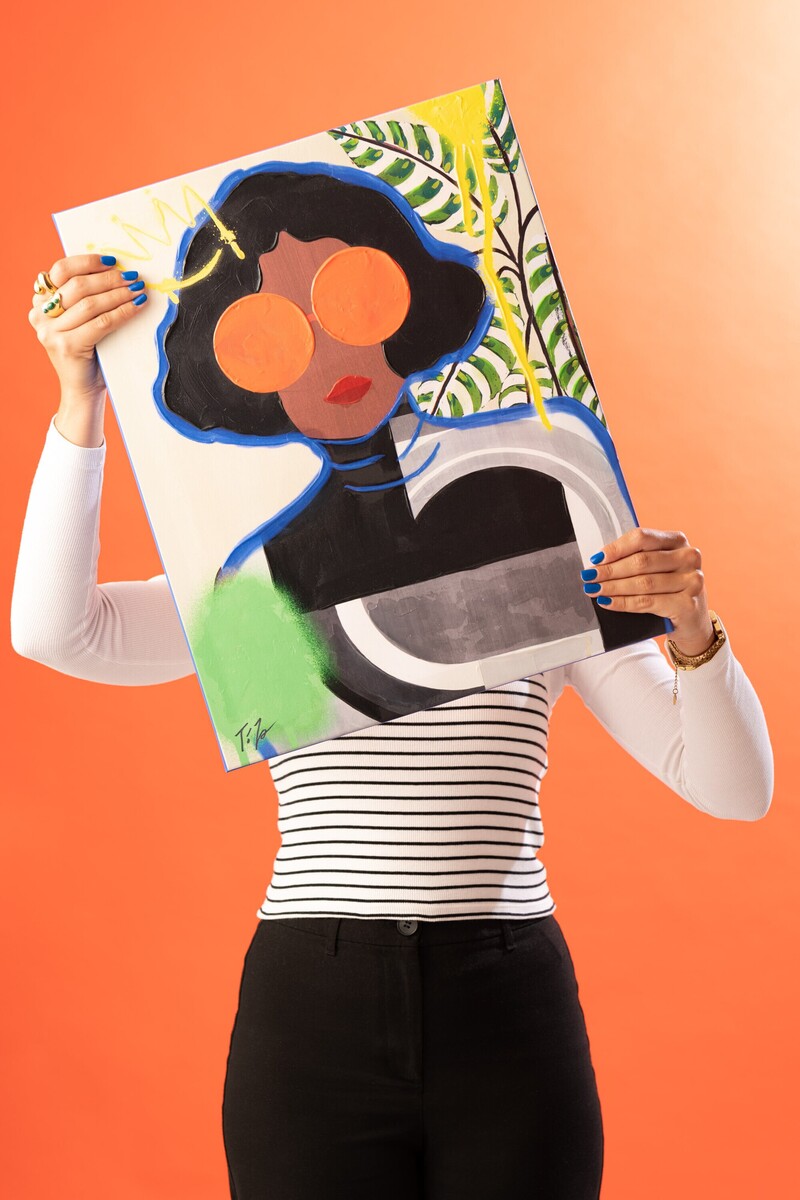 Dekoracja ścienna w żywych kolorach