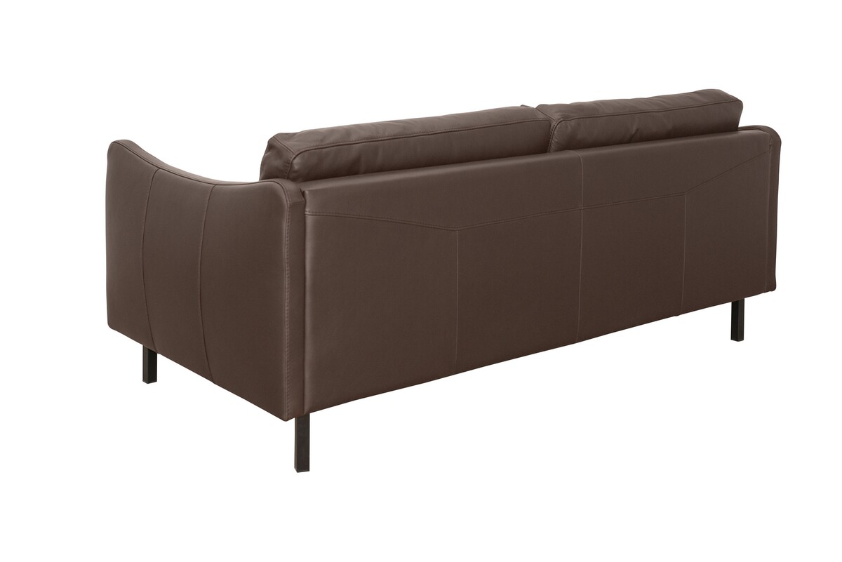 Brązowa skórzana sofa Avignon