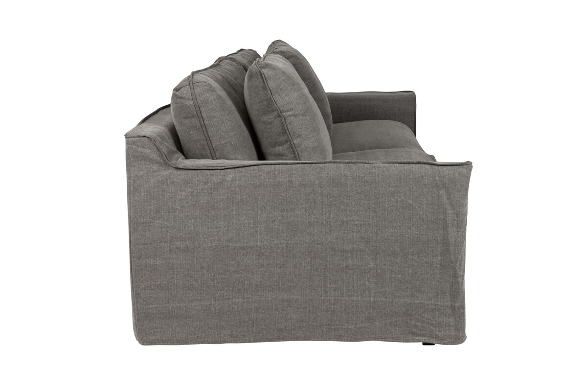 Szara sofa Grande z luźnym pokrowcem 