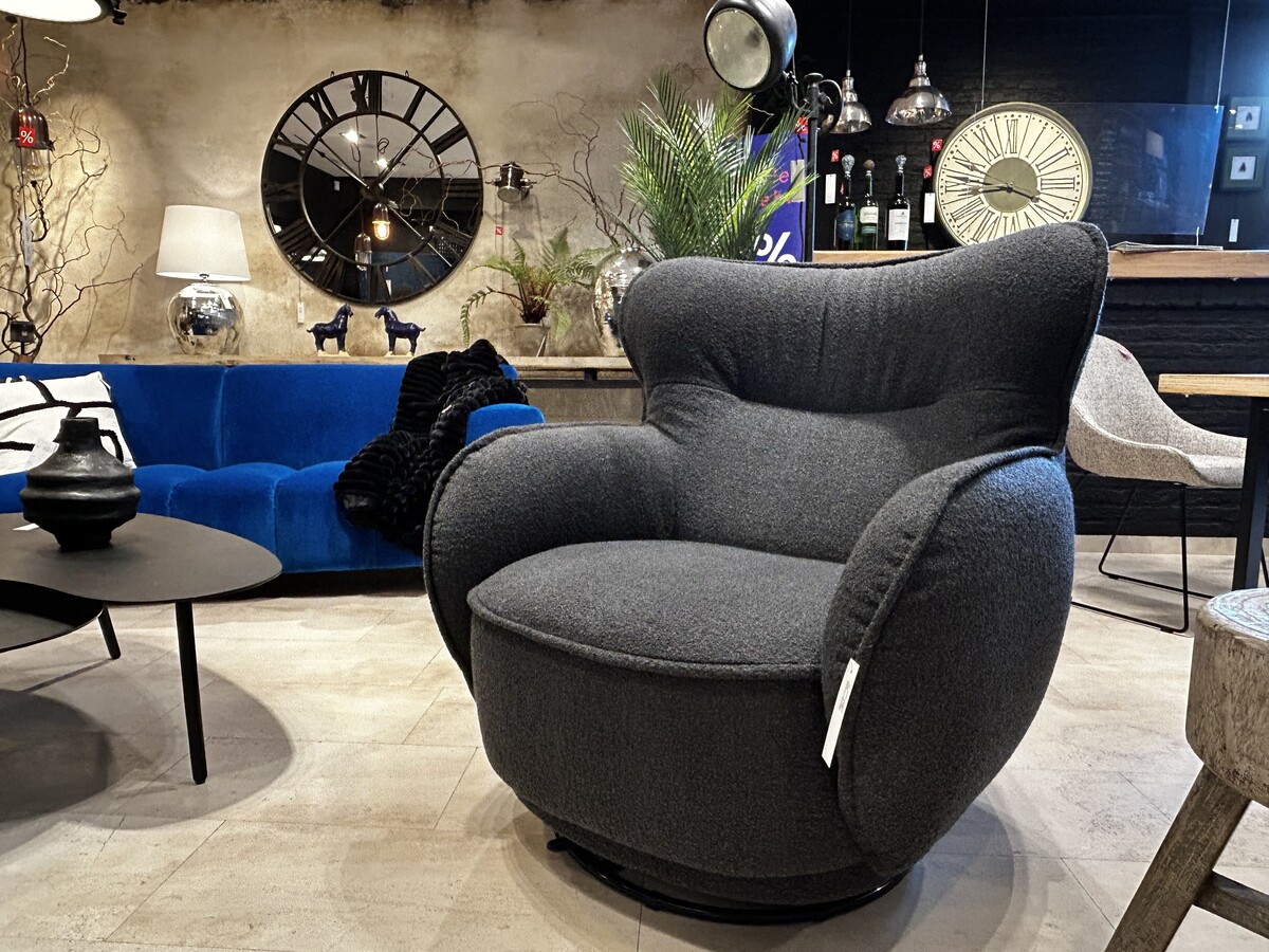 ciemny fotel bujany, bujany fotel obrotowy, fotele Lublin