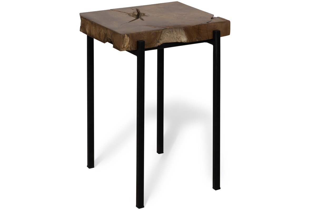 stolik pomocnik blat lite drewno tekowe  40x35