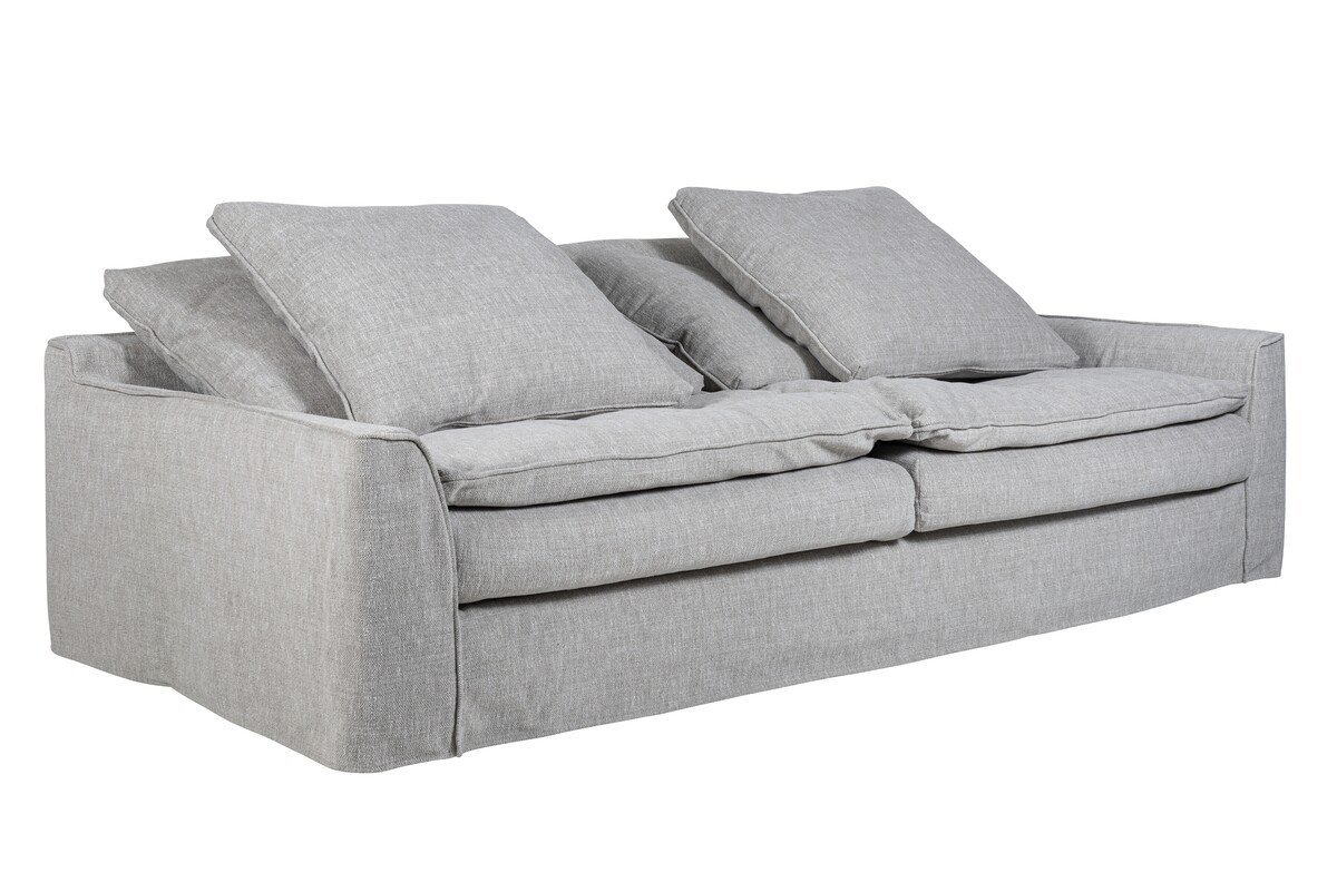 Szara sofa Sake z luźnym pokrowcem 