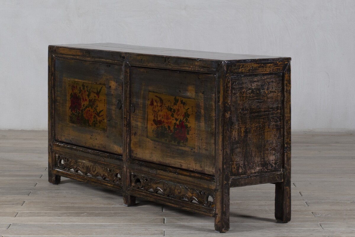 kolorowa komoda w połysku antyk Chiny M-54   TA18-7438-175-45-86 (9)