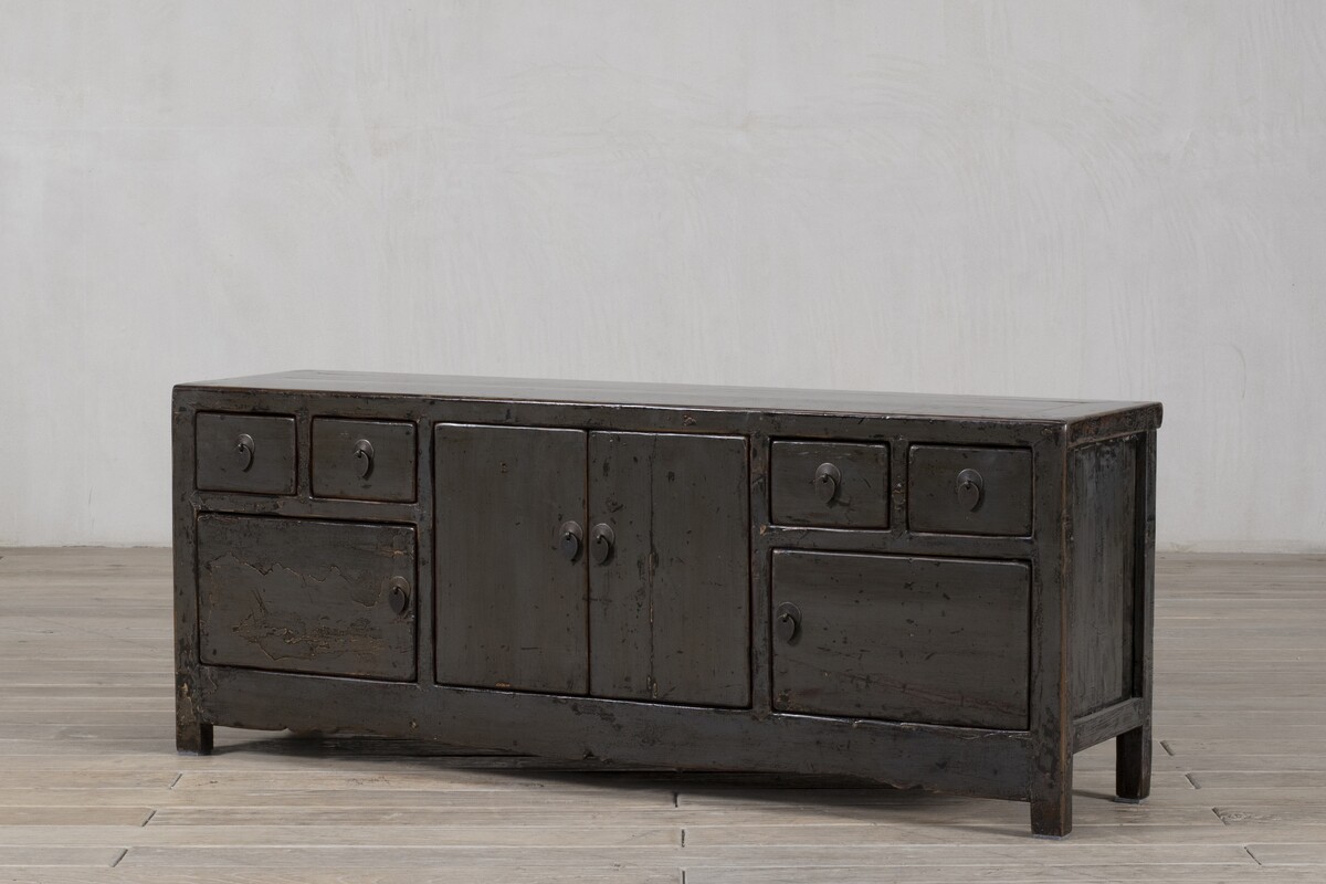 komoda TV niska szara po renowacji M-10    TA18-7317-157-40-61 (6)