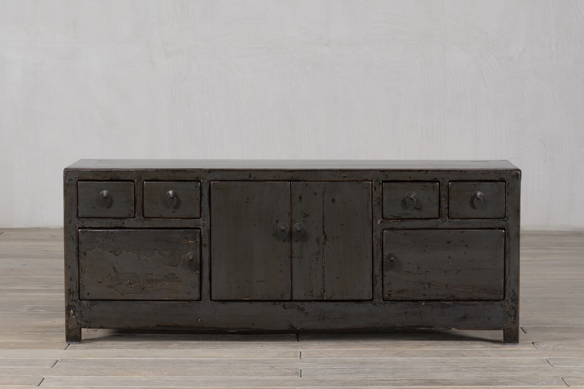 komoda TV niska szara po renowacji M-10    TA18-7317-157-40-61 (7)