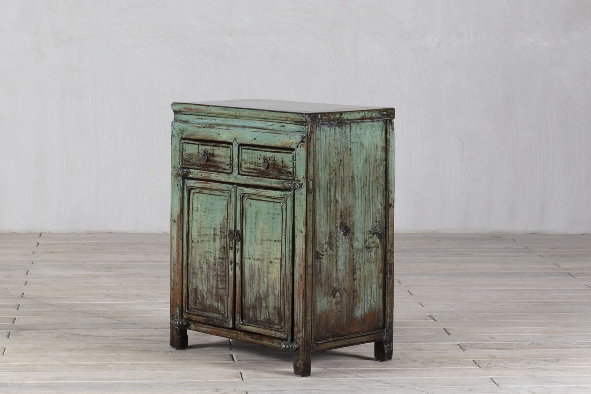 komoda mała 2 szuflady 2 drzwi pastel turkus M-27   TA22-4826-69-41-86 (4)