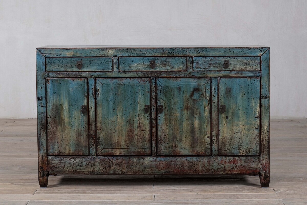 komoda pastel niebieski postarzana uniatowe meble M-23   TA22-6137 (7)