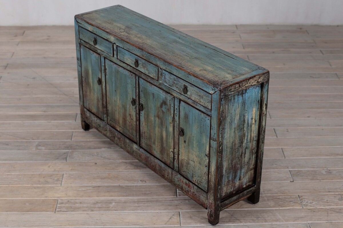 komoda pastel niebieski postarzana uniatowe meble M-23   TA22-6137 (8)