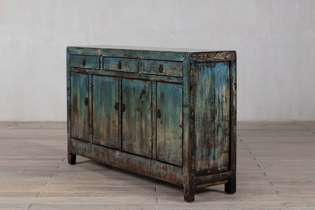 komoda pastel niebieski postarzana uniatowe meble M-23   TA22-6137 (9)