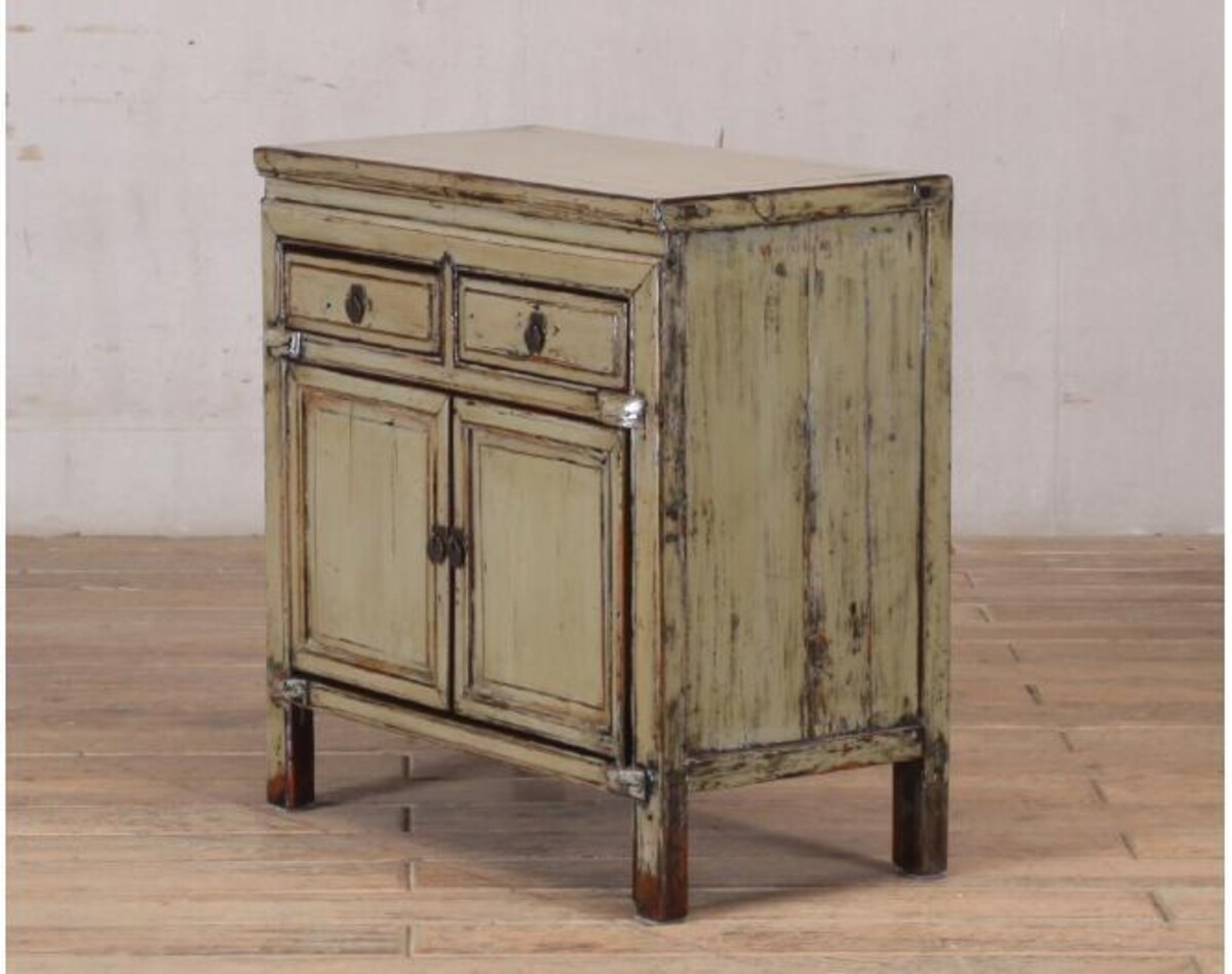 mała szafka w połysku beż postarzany chiny unikat M-25 TA22-4822 (11)