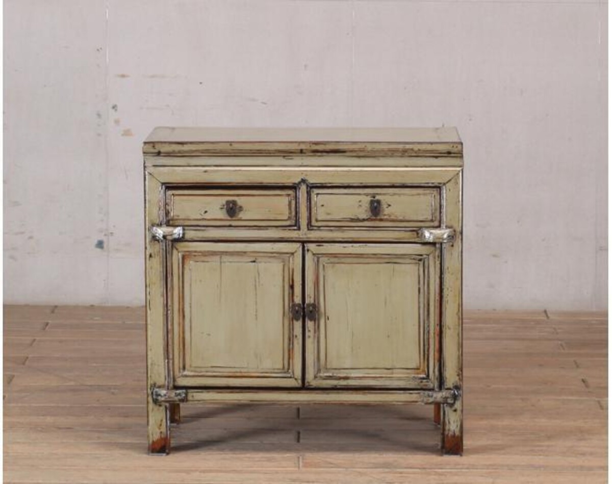 mała szafka w połysku beż postarzany chiny unikat M-25 TA22-4822 (7)