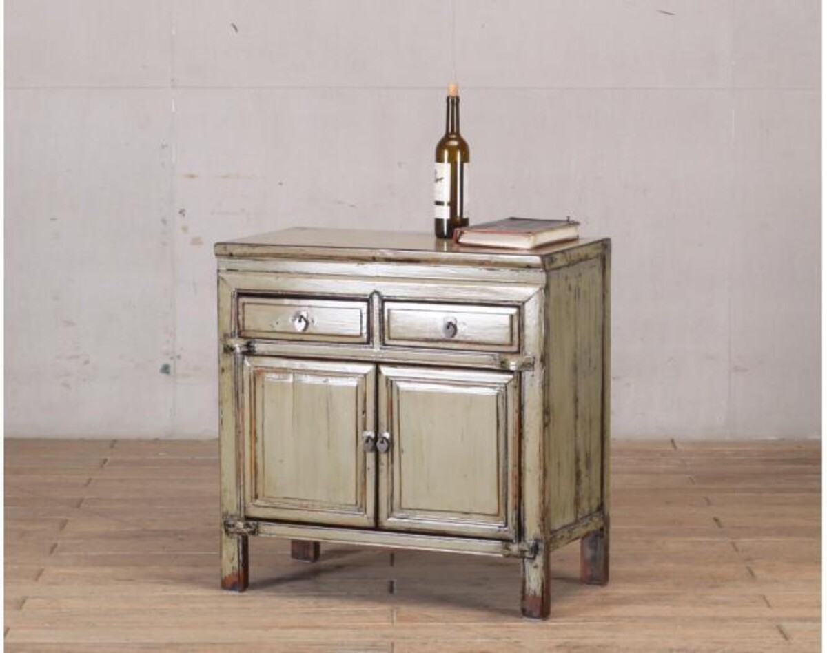 mała szafka w połysku beż postarzany chiny unikat M-25 TA22-4822 (9)