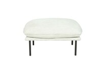 Aldon footstool 80x60 Ribcord White 1