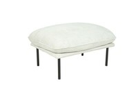 Aldon footstool 80x60 Ribcord White 2