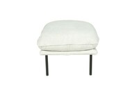 Aldon footstool 80x60 Ribcord White 4