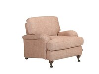 Birmingham 1-Seater_ Da Vinci Peach_ walnut legs_ side