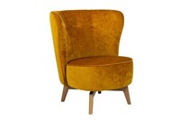 Carmen armchair swivel eros mustard side