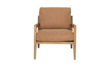 Karetta 1-Seater leather_ bergamo nature_ smoked oak_ front