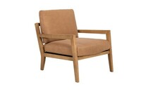 Karetta 1-Seater leather_ bergamo nature_ smoked oak_ side