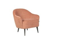 Paloma armchair_ axis peach_ paloma brsh blk chrom side