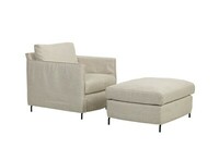 Petito 1-Seater with footstool_ Nancy Sand