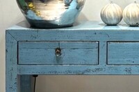 konsolaz szufladami, konsolaz półką, stare konsola chińska, konsola po renowacji, błękitna konsola na korytarz (1)