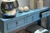 konsolaz szufladami, konsolaz półką, stare konsola chińska, konsola po renowacji, błękitna konsola na korytarz (3)