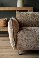 sofa modułowa, brązowa kanapa welurowa, sofa z szerokimi bokami, (2)