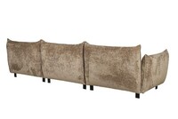 sofa modułowa, brązowa kanapa welurowa, sofa z szerokimi bokami, (4)