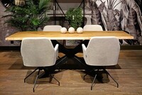 Stół dębowy z litego drewna, nowoczesny design i ponadczasowa trwałość, stół ręczne wykonany,  (5)