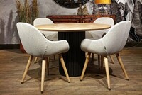 stół okrągły, stół średnica 120 cm, stół na jednej stopie, stół do jadalni, stól na  (4)