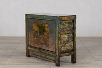 meble z odzysku, malowana wielokolorowa szafka z drewna egzotycznego M-37  TA18-7761-101-40-84 (9)