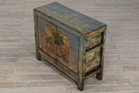 meble z odzysku, malowana wielokolorowa szafka z drewna egzotycznego M-37  TA18-7761-101-40-84 (8)