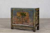 meble z odzysku, malowana wielokolorowa szafka z drewna egzotycznego M-37  TA18-7761-101-40-84 (6)