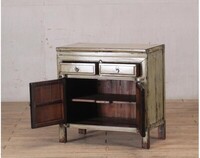 mała szafka w połysku beż postarzany chiny unikat M-25 TA22-4822 (10)