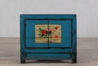 ciekawe szafki błękitne malowane drewno lite egzotyczne M-39   TA18-7182-99-40-85 (7)