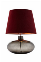 lampa stołowa, lampa z welurowym abażurem, lampa ze szkła, lampa do sypialni, lampa na komodę , lampa ze szkła, oświetlenie katowice
