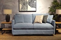 sofa rozkładana, mała sofa do gabinetu, kanapa ze zdejmowanym pokrowcem, mała kanapa, niebieska kanapa (3)