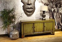 komoda orientalna, meble kolonialne, komoda zielona, meble do salonu, komoda do sypialni, komoda vintage, oliwkowa komoda (2)