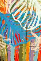 obraz na drewnie, panel dekoracyjny, nowoczesna sztuka, obraz w stylu pop-art, duży obraz pionowy, dekoracja ścienna, obraz urban jungle (7)