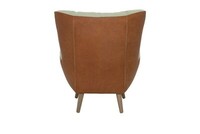 Jolyn Armchair fabric+leather gaudi light green jesolo cognac_ Jolyn oak_ back