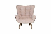 Jolyn armchair leather azura pink_ jesolo grey leather front