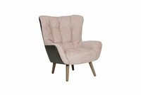 Jolyn armchair leather azura pink_ jesolo grey leather side