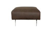 Noir Footstool 90x80 modul LEATHER Grizzly Antacit leg SPK504 Chrom 01