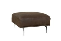 Noir Footstool 90x80 modul LEATHER Grizzly Antacit leg SPK504 Chrom 03