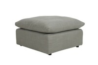 Starlight footstool_ Gaudi Taupe_ Natural_ side