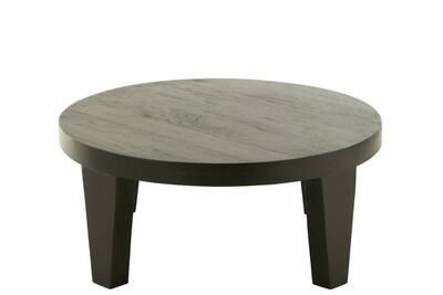 Czarny stolik z drewna mango, stolik śr. 80cm,