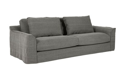 Szara sofa Grande z luźnym pokrowcem 