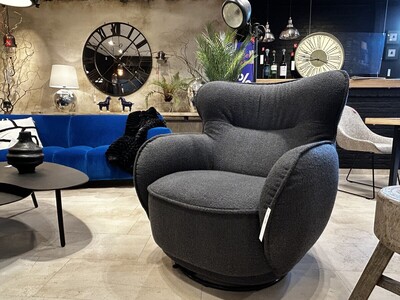 ciemny fotel bujany, bujany fotel obrotowy, fotele Lublin