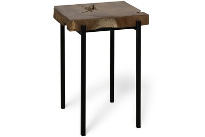 stolik pomocnik blat lite drewno tekowe 